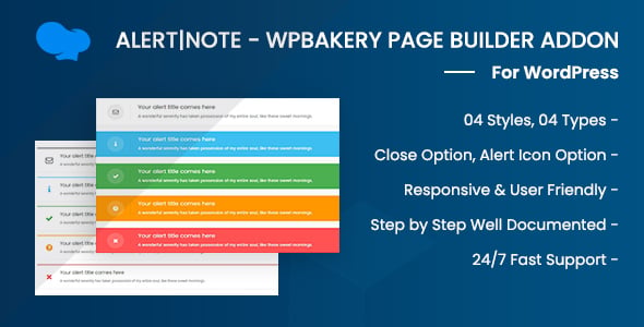 Alert/Note - WPBakery Addon WordPress Plugin