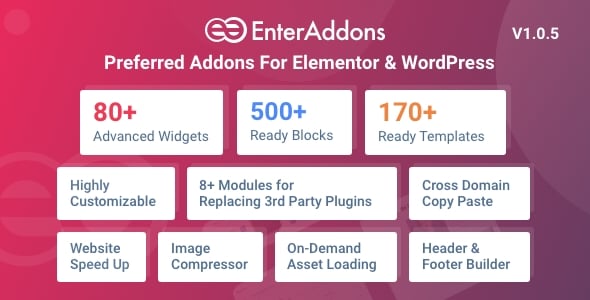 Enter Addons Pro | Preferred Addons For Elementor And WordPress