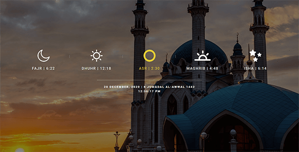 Salah Time, Fasting Time Calendar WordPress Plugin