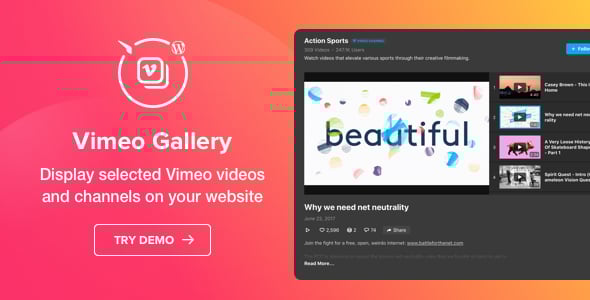 Vimeo Gallery - WordPress Vimeo plugin