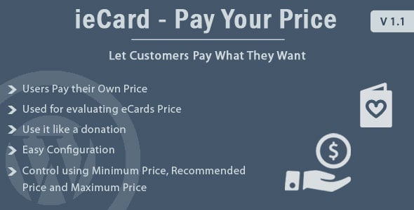 WP ieCard - Pay Your Price