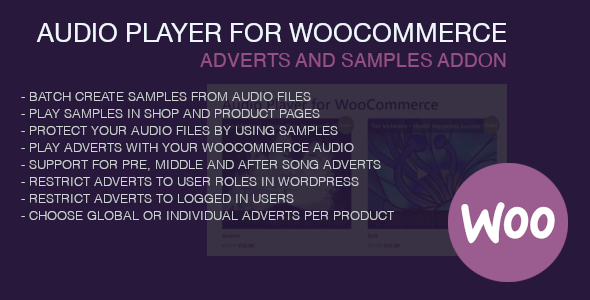 Adverts and Samples AddOn for Audio Player for WooCommerce
