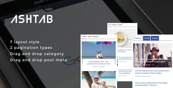 Ashtab - Ajax tabbed category widget