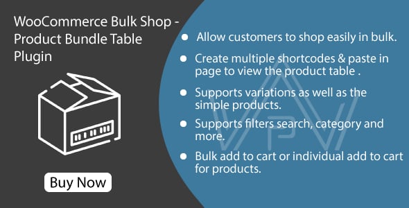 Bulk Shop for WooCommerce - Product Bundle Table Plugin