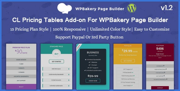 CL Pricing | Pricing Table - Add-on for WPBakery Page Builder