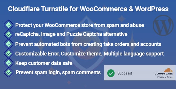 Cloudflare Turnstile for WooCommerce and WordPress