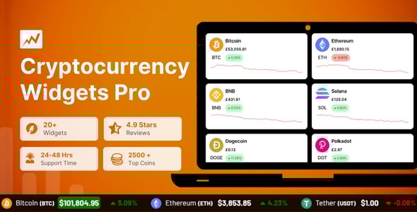 Cryptocurrency Widgets Pro - WordPress Crypto Plugin
