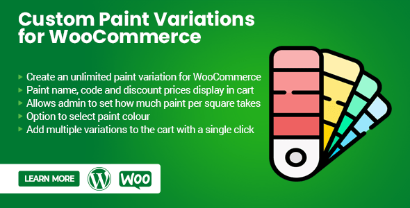 Custom Paint Product Variations for WooCommerce – With Color Swatches & Area Calculator