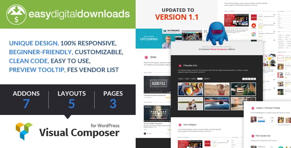Easy Digital Downloads for Visual Composer
