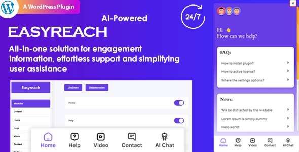 EasyReach - OpenAI Powered AI Chatbot, engage, convert and customer support solution