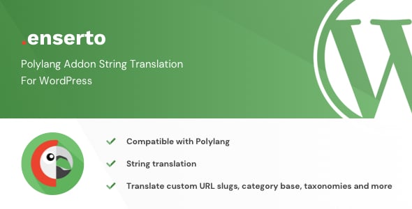 Enserto - Polylang Addon String Translation for WordPress