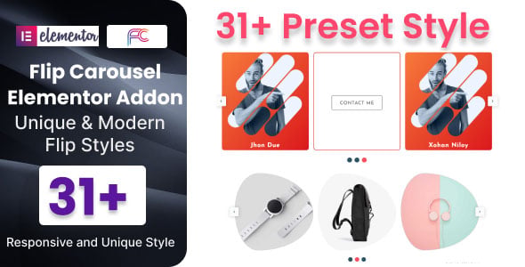 Flip Carousel Addon For Elementor