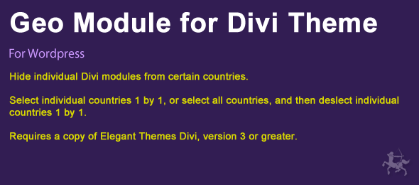 Geographic Module for Divi Theme