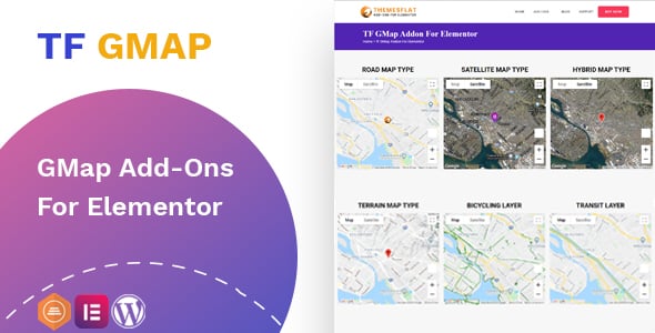 Google Maps addon - widget for Elementor