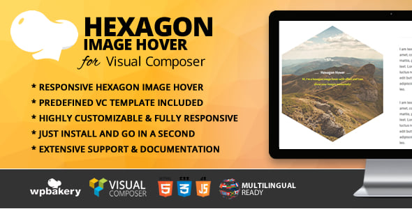 Hexagon Image Hover Addon for WPBakery Page Builder