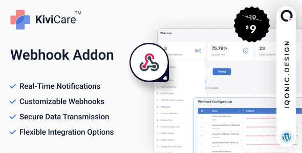 KiviCare WordPress Plugin Webhook Add-on for Notification