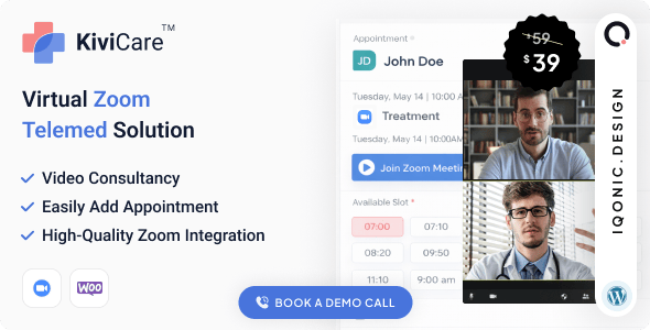 KiviCare WordPress Plugin Zoom Telemed Add-on