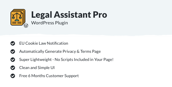 Legal Assistant Pro - EU Cookie Law, Terms & Privacy Generator