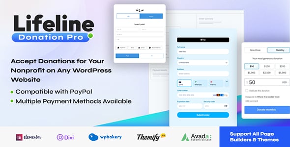 Lifeline Donation Pro - 2026 WordPress donation plugin for fundraising