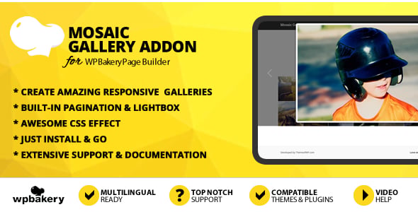 Mosaic Gallery Addon for WPBakery Page Builder