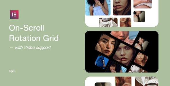 On-Scroll Rotation Grid for Elementor
