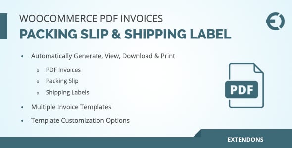 PDF Invoice & Packing Slips for WooCommerce