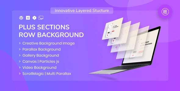 PlusSections - Ultimate Parallax | Video | Particles Row Background for Elementor