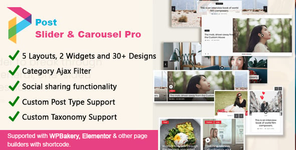 Post Slider and Post Carousel with Post Filter