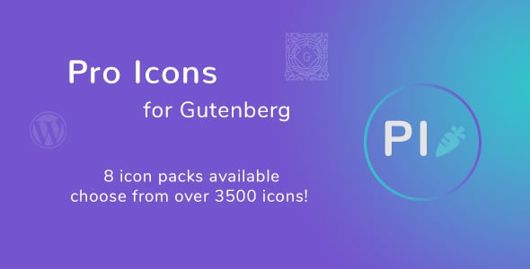 Pro Icons for Gutenberg WordPress Editor