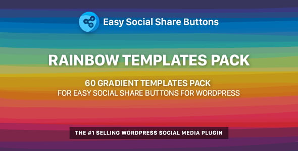Rainbow Templates Pack for Easy Social Share Buttons