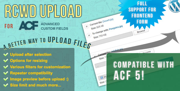 Rcwd Upload for Advanced Custom Fields