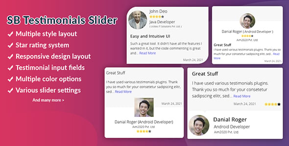SB Testimonials Slider