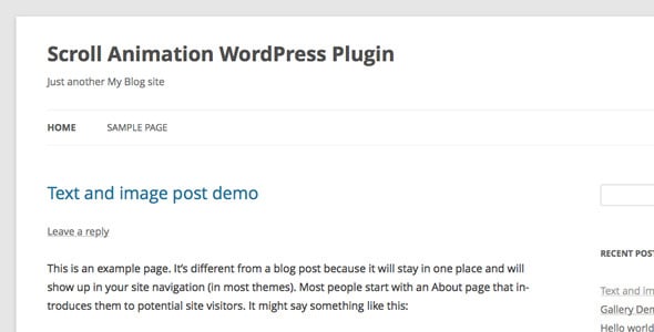 Scroll Animation WordPress Plugin