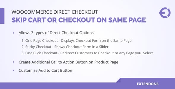 Skip Cart & Direct Checkout for WooCommerce