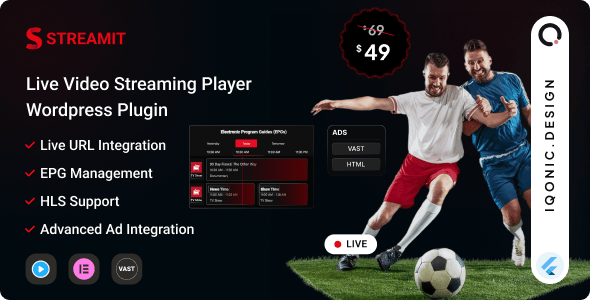 Streamit - Live Streaming Video Player WordPress Plugin