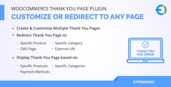 Thank you Page Plugin for WooCommerce