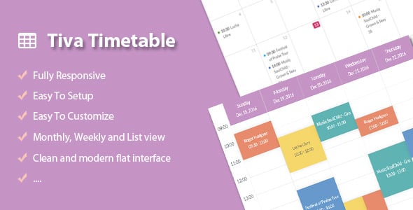 Tiva Timetable For Wordpress