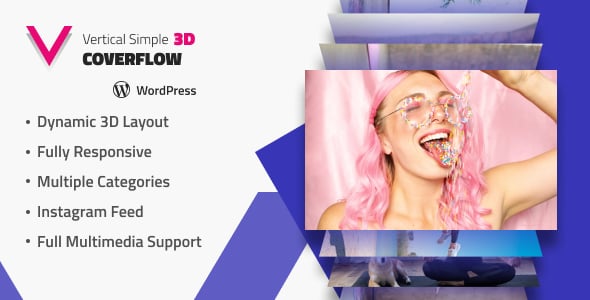 Vertical Simple 3D Coverflow Wordpress Plugin