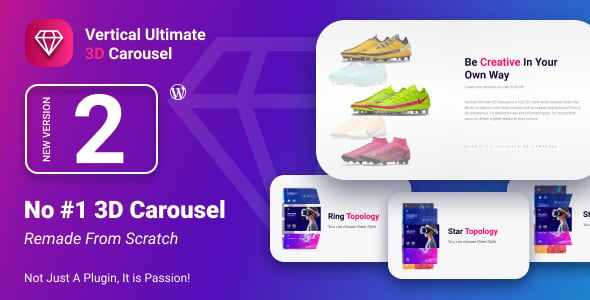 Vertical Ultimate 3D Carousel Wordpress & WooCommerce Plugin