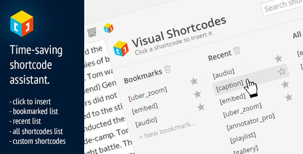 Visual Shortcodes for WordPress