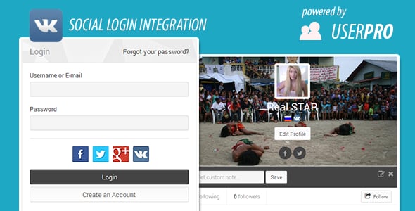 VK.com Social Connect for UserPro