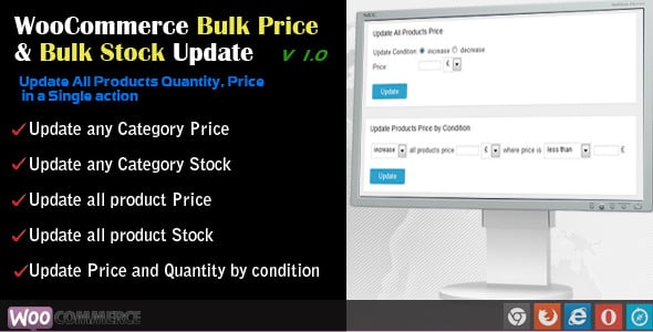 WooCommerce Bulk Price and Stock Quantity Update