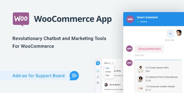WooCommerce ChatBot & Marketing App & OpenAI - Support Board Addon