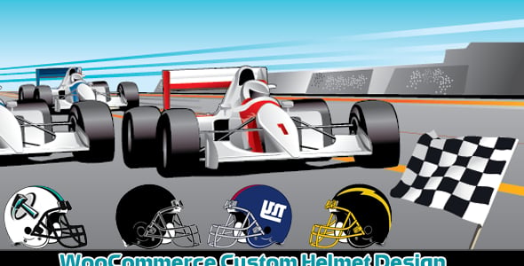WooCommerce Custom Super Bowl Helmet Designer