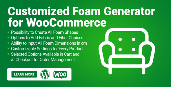 WooCommerce Foam & Cushion Generator – Upholstery & Polster Customizer