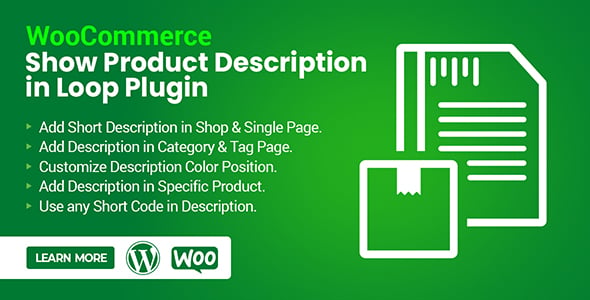 WooCommerce Loop Description – Show Product Description in Shop & Category