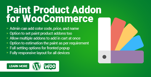 WooCommerce Paint Plugin – Swatches, Area Calculator & Product Addons