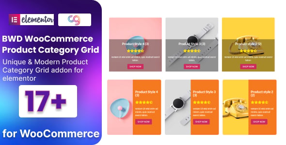 WooCommerce Product Category Grid Addon For Elementor