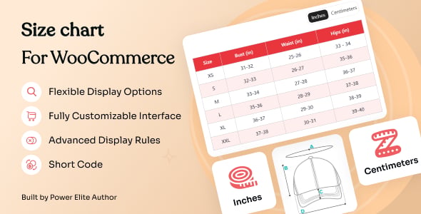 WooCommerce Product Size Chart WordPress Plugin