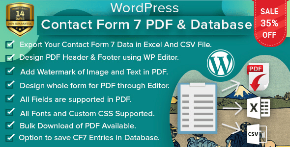 WordPress Contact Form 7 PDF, Google Sheet & Database